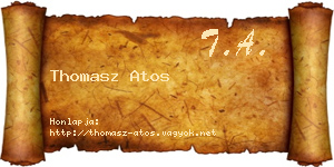 Thomasz Atos névjegykártya